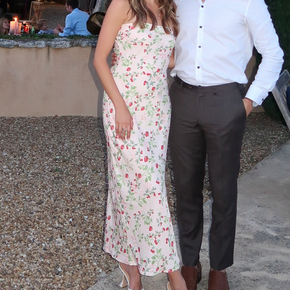 RESA Strawberry Floral Maxi Dress